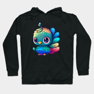 Beautiful peacock artwork Rainbow Hoodie